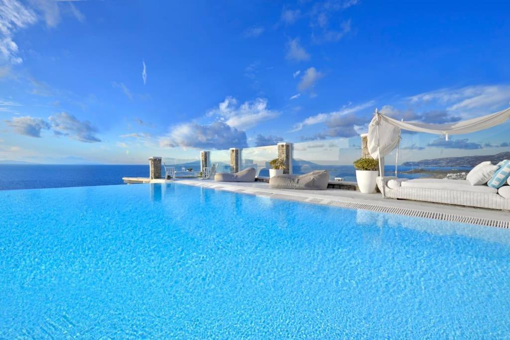 Mykonos Sea View Luxury Villa By Calypso Sunset Villas Mykonos Town 外观 照片