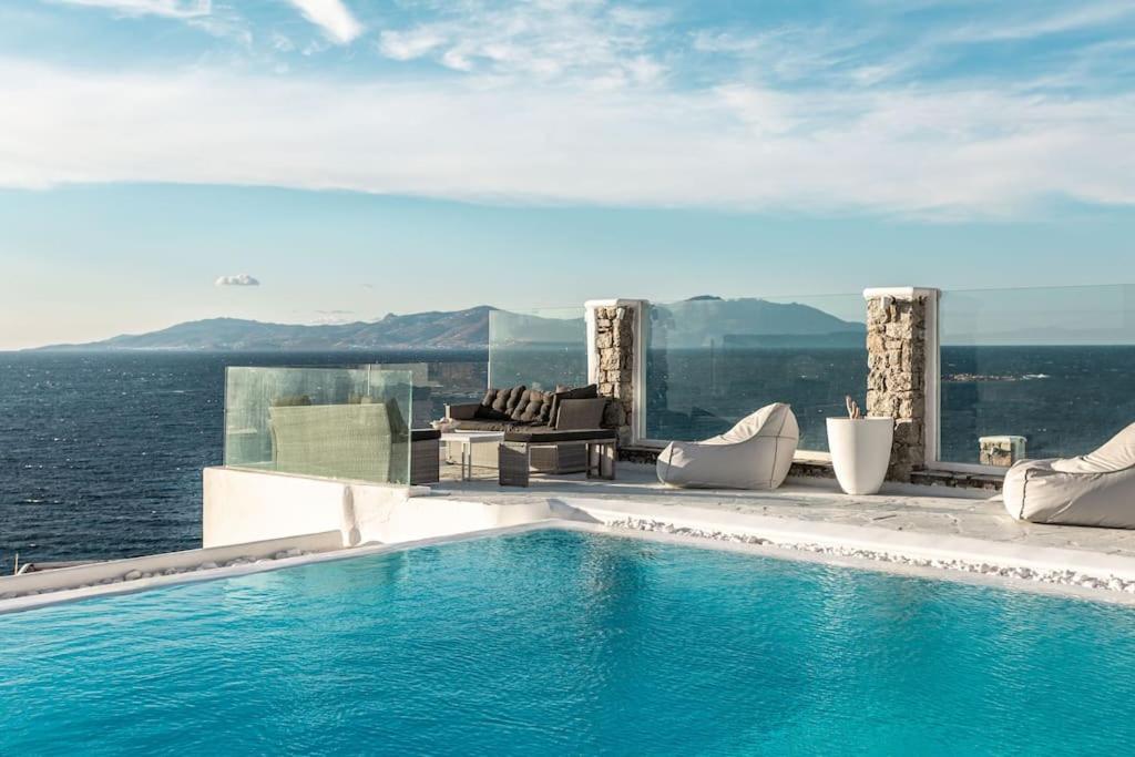 Mykonos Sea View Luxury Villa By Calypso Sunset Villas Mykonos Town 外观 照片